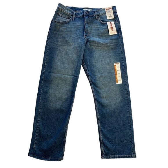 WRANGLER MENS 34 X 30  Premium Denim Relaxed Fit Jeans - Picture 1 of 11